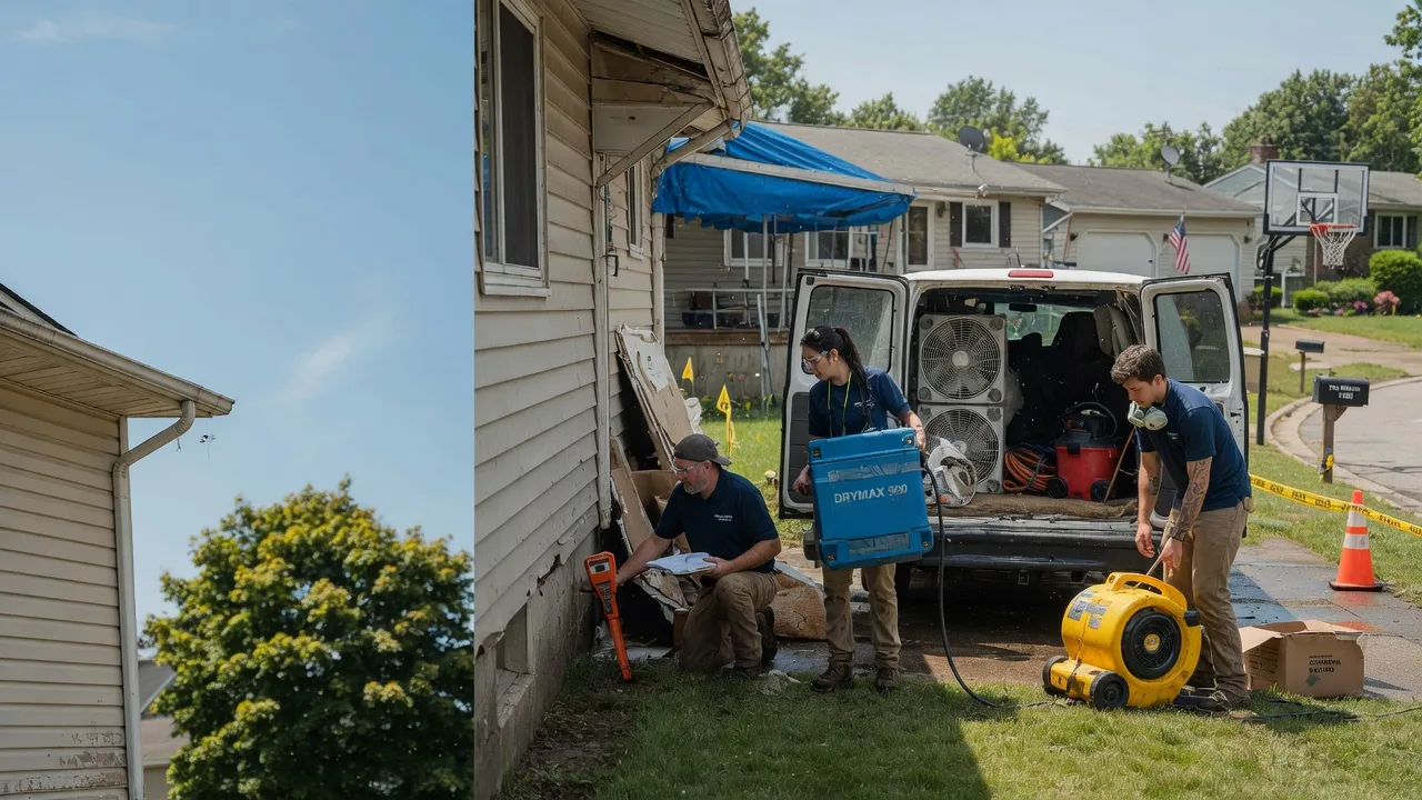 Ceiling Leak Cleanup in Hemlock, MI near me